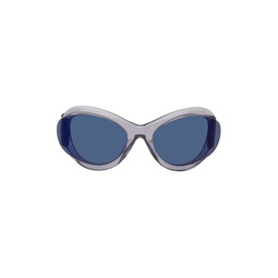 Purple Futuristic Sunglasses 231461F005002