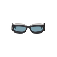 Black Rectangular Sunglasses 231461F005004