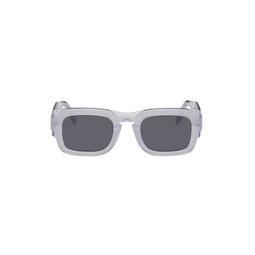 White Rectangular Sunglasses 222461M134007