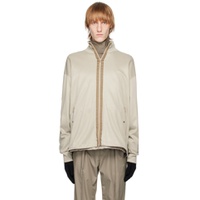 Taupe Ice Touch Overwrap Jacket 231699M180004