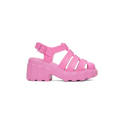 Pink Megan Platform Heeled Sandals 232356F122002