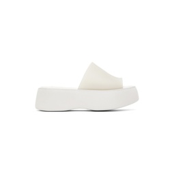 White Becky Platform Slides 231356F124024