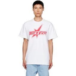 White Printed T Shirt 232152M213002