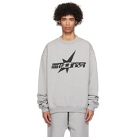 Gray Oversized Sweatshirt 241152M204006