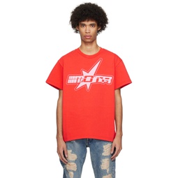 Red Printed T Shirt 241152M213012