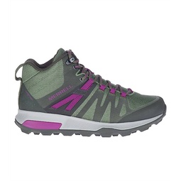 womens zion fst waterproof mid boot in olive/mulberry