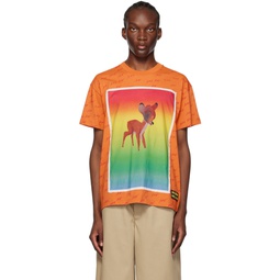 Orange Beni Bischof Edition Rainbow Deer T Shirt 231512M213002