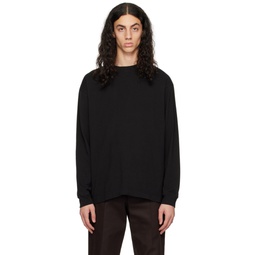 Black Robert Long Sleeve T Shirt 222221M213007