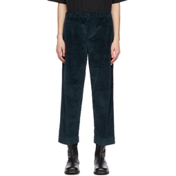 Navy Exaggerated Trousers 222221M191001