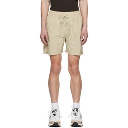 Taupe Motion Shorts 231505M193000