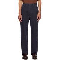 Navy Dropped Pocket Trousers 231602M191000