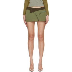 Green Dali Miniskirt 241224F090004