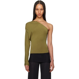 Green Katia Long Sleeve T Shirt 241224F110019