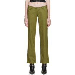 Green Atlas Trousers 231224F087002