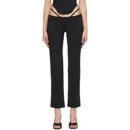 SSENSE Exclusive Black Thong Trousers 221224F087000