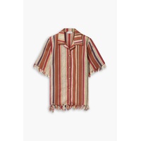 Briar fringed striped linen shirt