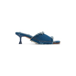 Blue Betina Denim Heeled Sandals 241877F125010