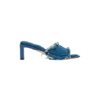 Blue Marguerite Heeled Sandals 231877F125012