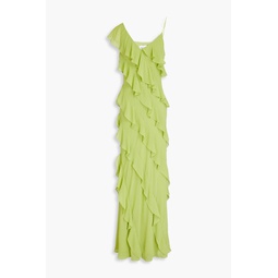 Ruffled chiffon maxi dress