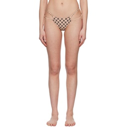 Beige Chain Monogram Bikini Bottom 231937F105004