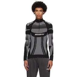 Black Quarter Zip Sweater 232937M202014