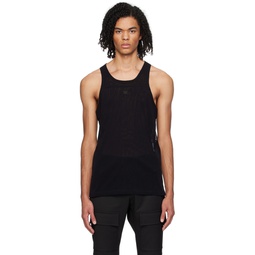 Black Double Faced Tank Top 241937M214006