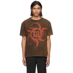 Brown Faded T Shirt 241937M213010