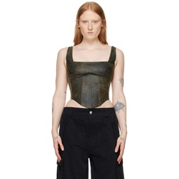 SSENSE Exclusive Brown Faux Leather Tank Top 241937F111022