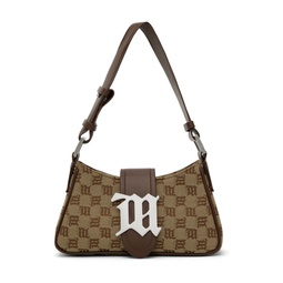 Brown Mini Jacquard Monogram Shoulder Bag 241937F048019