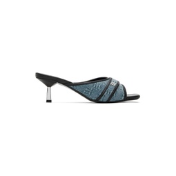 Blue Sasha Slip On Heeled Sandals 241937F125000