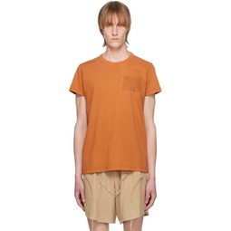 Orange Jordan Barrett Edition Printed T Shirt 232937M213000