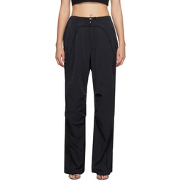 Black Loose Fit Trousers 232937F087006