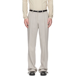 Gray Tailored Trousers 231937M191002