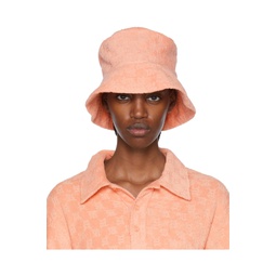 Pink Toweling Bucket Hat 221937F015001