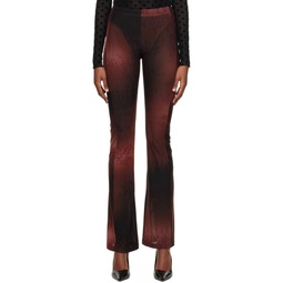 Burgundy Typewriter Trousers 222937F087005