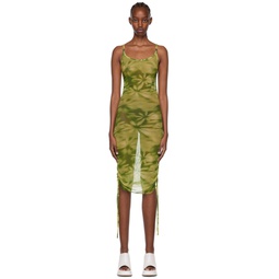 SSENSE Exclusive Green Nylon Mini Dress 221937F052017