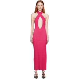 Pink Cutout Maxi Dress 231937F055002