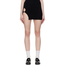 Black Seamless Miniskirt 241937F090006
