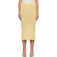 Yellow Cotton Tape Yarn Skirt 221239F092001