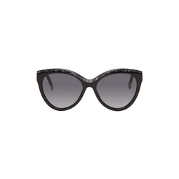 Gray   Black Round Sunglasses 222884M134006