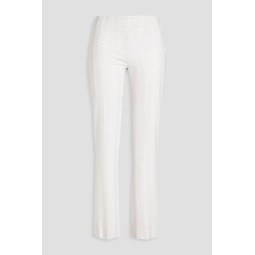 Knitted straight-leg pants