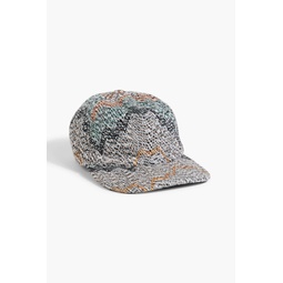 Crochet-knit baseball cap