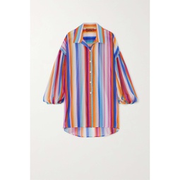 MISSONI Striped cotton and silk-blend voile shirt