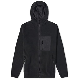 MKI Polar Fleece Hooded Jacket Black & Black