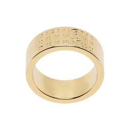 Gold Numeric Minimal Signature Ring 241188M147013