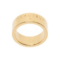 Gold Minimal Logo Ring 232188M147000