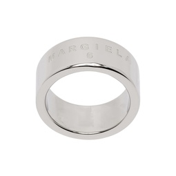 Silver Minimal Logo Ring 232188M147001