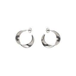 Silver Twisted Hoop Earrings 241188M144007