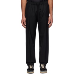Black Tapered Trousers 241188M190005