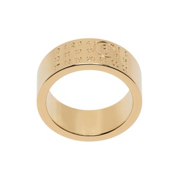 Gold Minimal Logo Ring 241188F024009